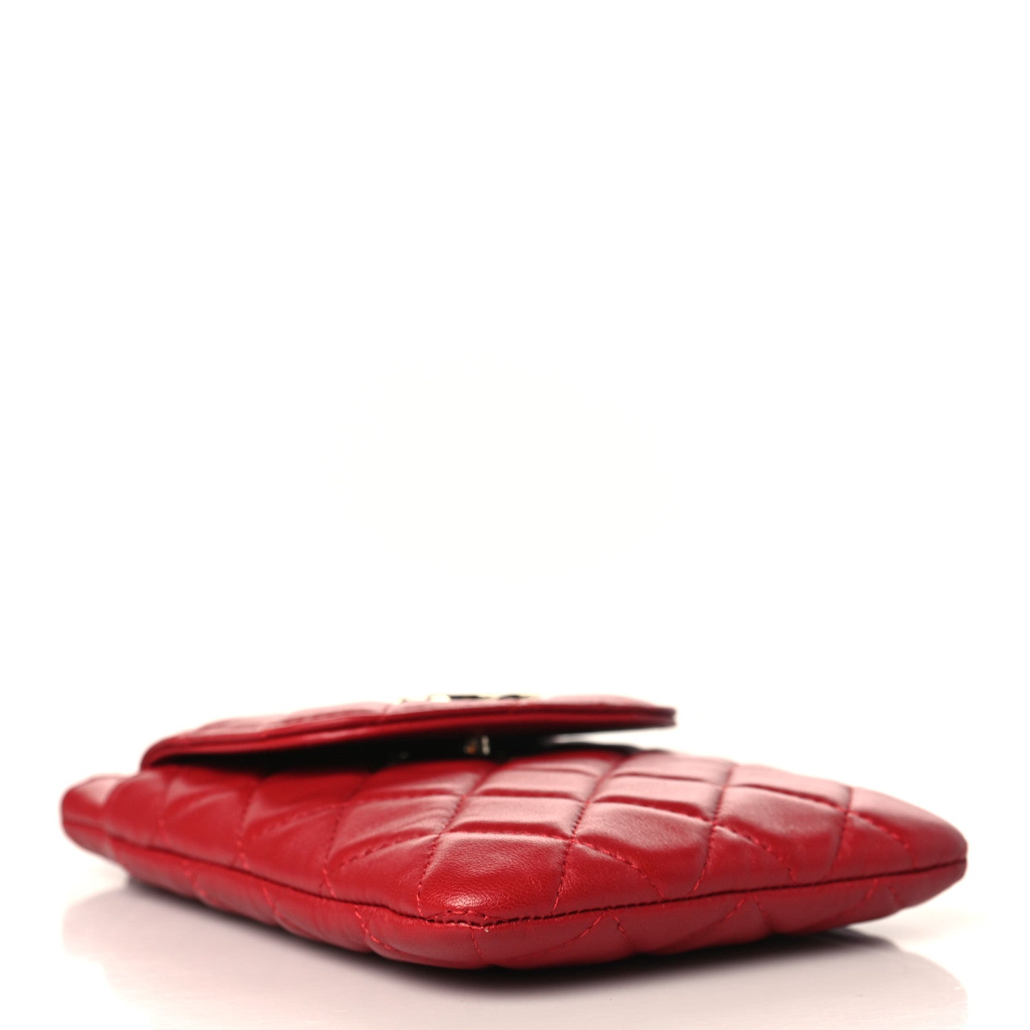 Chanel Lambskin Quilted CC Phone Holder Red 5 of 10