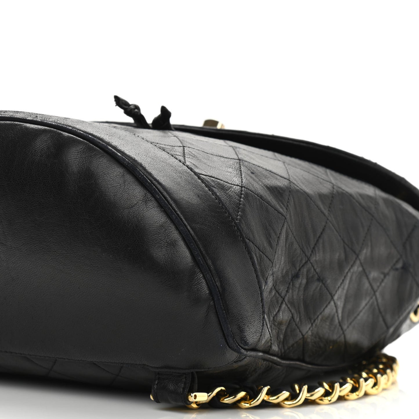 Lambskin Quilted Backpack Black