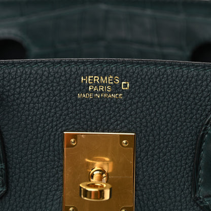 Hermes Togo Matte Alligator Birkin Touch 30 Vert Cypress 6 of 10