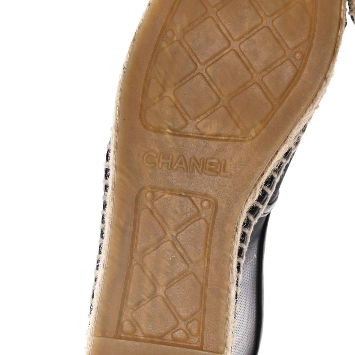 Mesh Grosgrain CC Espadrilles 36 Black