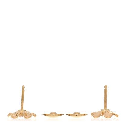 Van Cleef & Arpels 18K Yellow Gold Diamond Mini Frivole Earrings 3 of 4