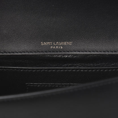 Saint Laurent Calfskin Monogram Clutch Black 6 of 9