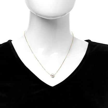 Mikimoto 18K Yellow Gold Akoya Pearl 8-8.5mm Single Pendant Necklace 2 of 5