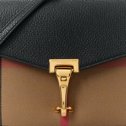 Burberry Derby Calfskin House Check Baby Macken Crossbody Bag Black 7 of 9