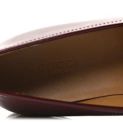 Gucci Vitello Vernice Soft Nappa Womens Jordaan Loafers 36 Rosso Ancora 8 of 10