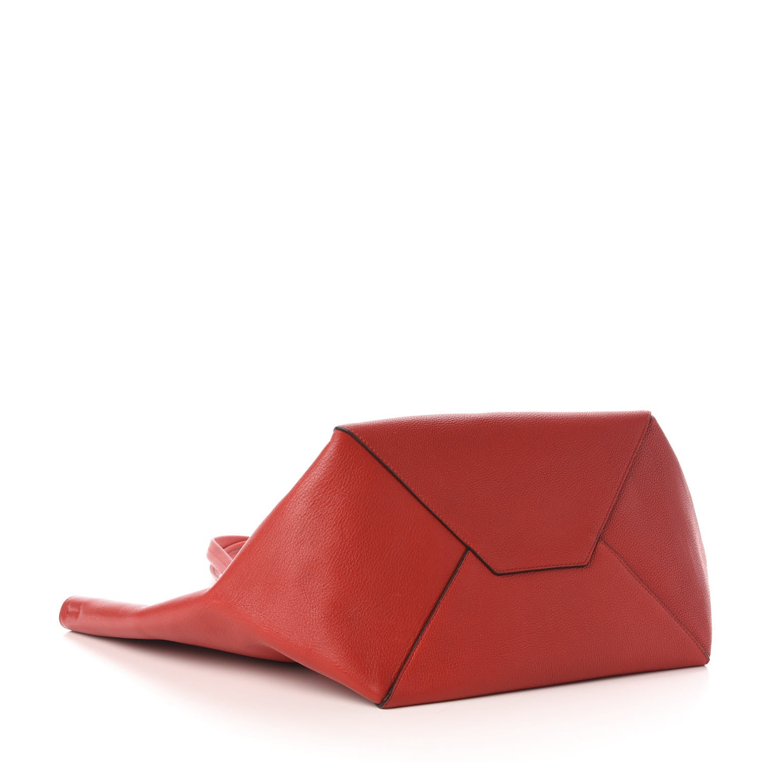 Celine Grained Calfskin Medium Horizontal Cabas Phantom Coquelicot 5 of 15