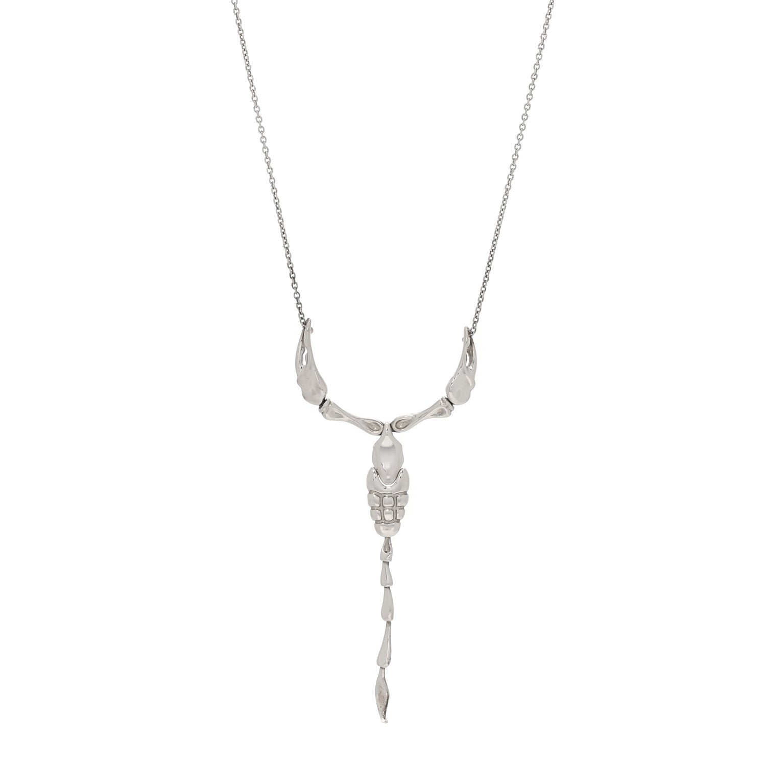 Tiffany Sterling Silver Elsa Peretti Scorpion Pendant Necklace 1 of 6