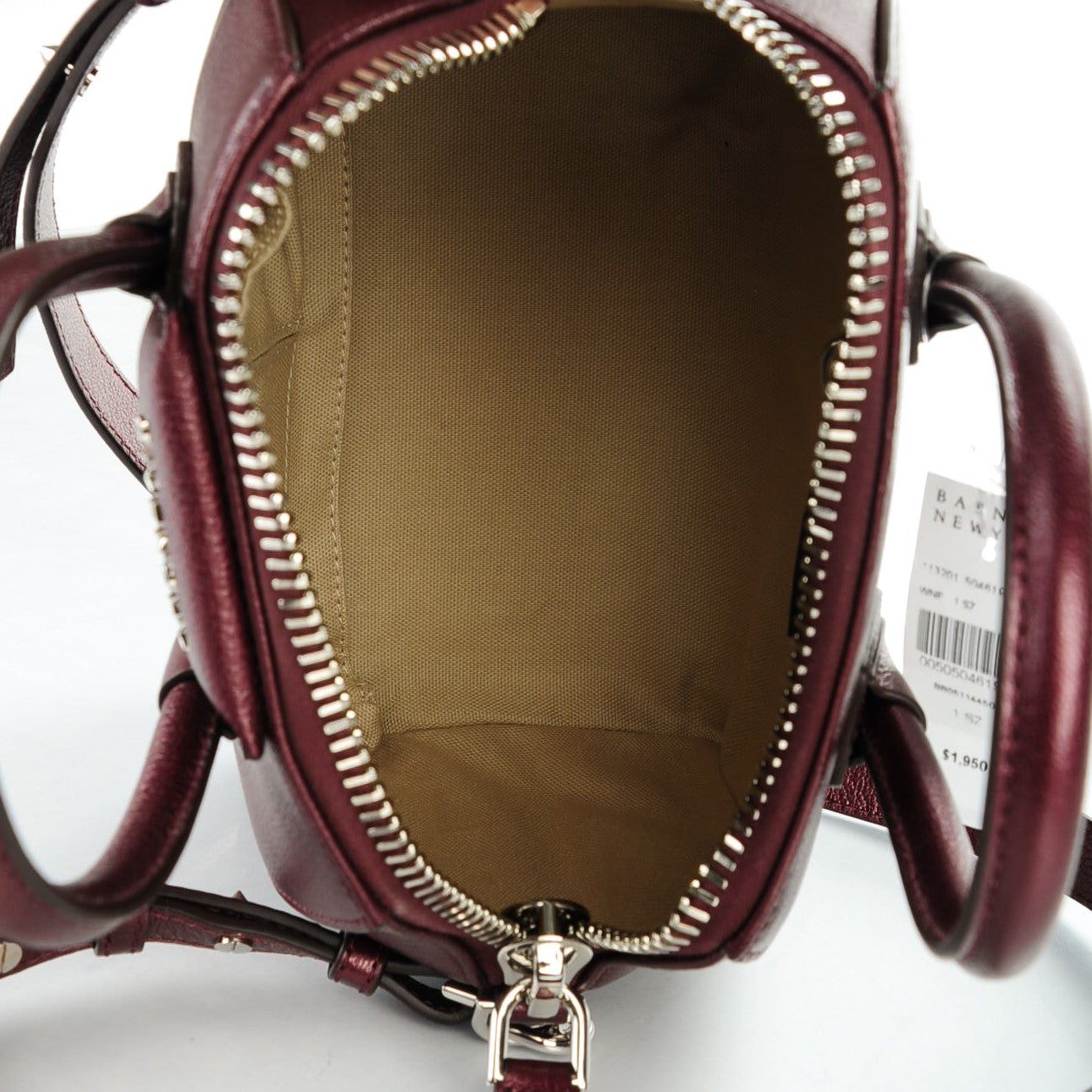 Givenchy Metallic Sugar Goatskin Mini Antigona Oxblood 5 of 7