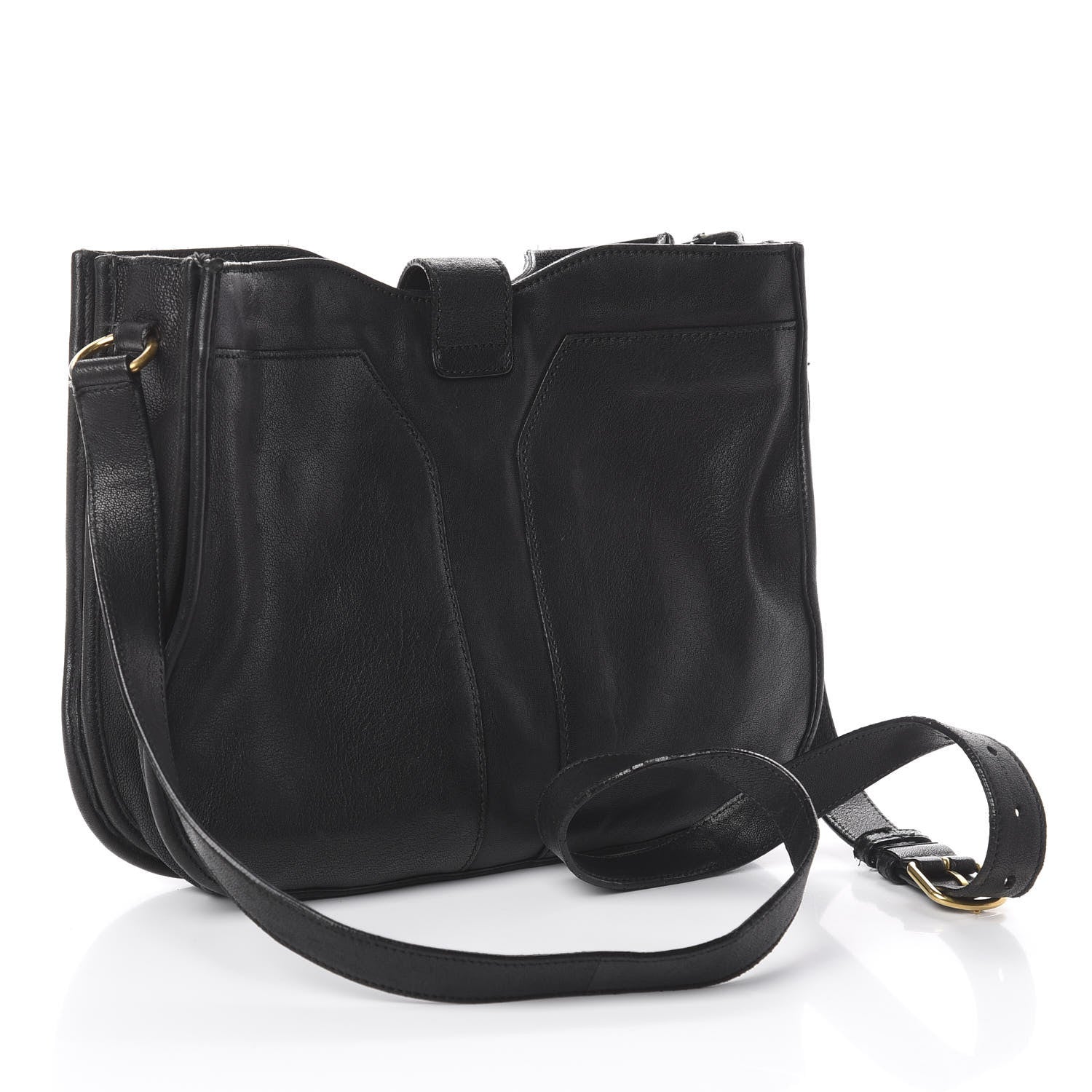 Saint Laurent Sheepskin Medium Chyc Shoulder Bag Black 2 of 8