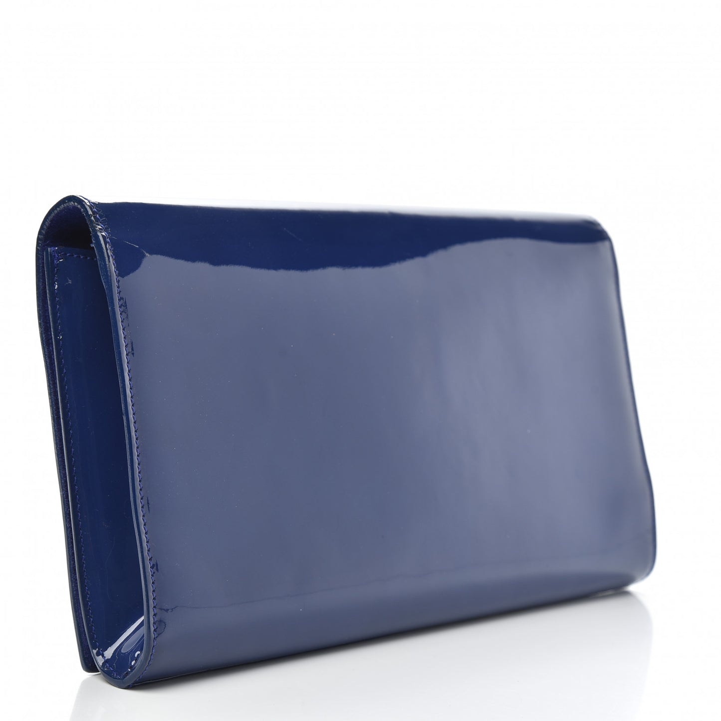 Patent Calfskin Monogram Large Belle De Jour Clutch Royal Blue