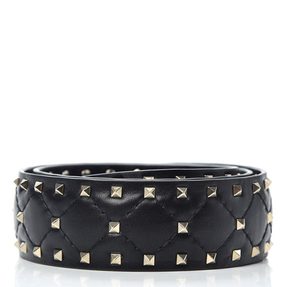 Valentino Garavani Lambskin Rockstud Spike Shoulder Strap Black 2 of 3