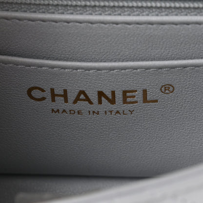 Chanel Lambskin Quilted Extra Mini Rectangular Flap Light Blue 6 of 11