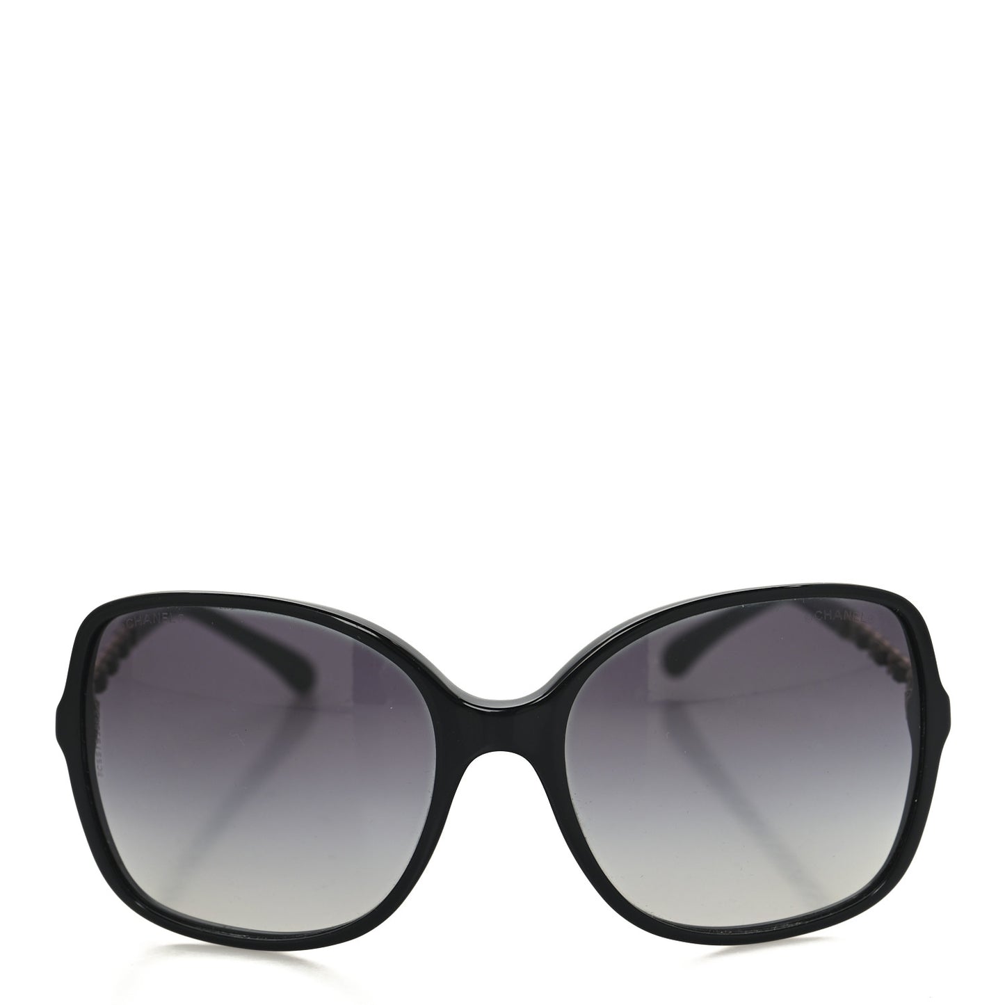 Lambskin Square Chain Sunglasses 5210-Q Black