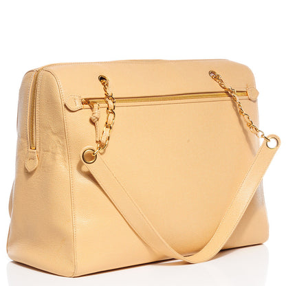 Chanel Caviar Shoulder Bag Beige 3 of 7