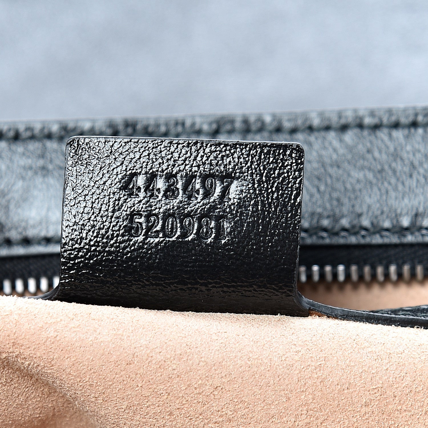 Gucci Vintage Effect Calfskin Matelasse Diagonal Striped Small Torchon GG Marmont Shoulder Bag Black Beige 6 of 9