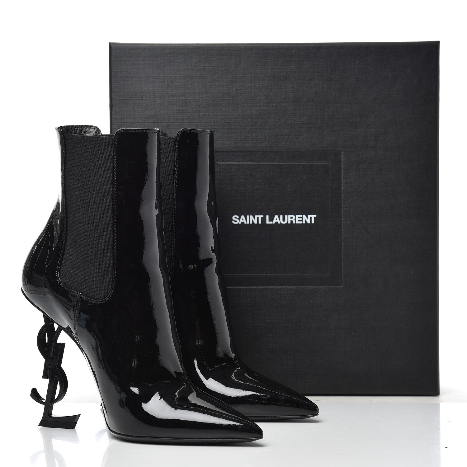 Saint Laurent Patent Opyum 110 Ankle Boot 36 Black 11 of 11
