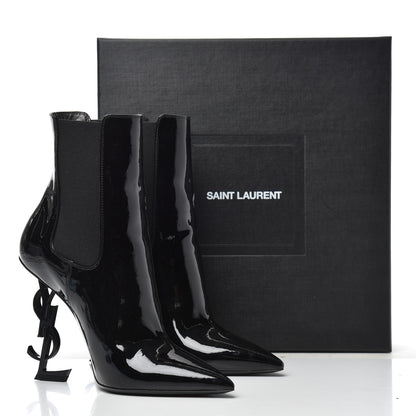 Saint Laurent Patent Opyum 110 Ankle Boot 36 Black 11 of 11