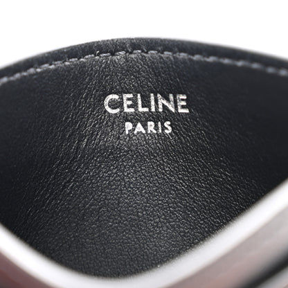 Celine Calfskin Logo Card Holder Black 6 of 8