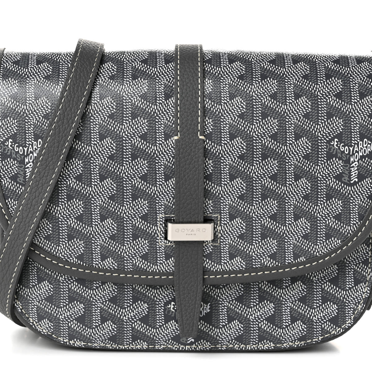 Goyardine Belvedere II PM Messenger Bag Gray