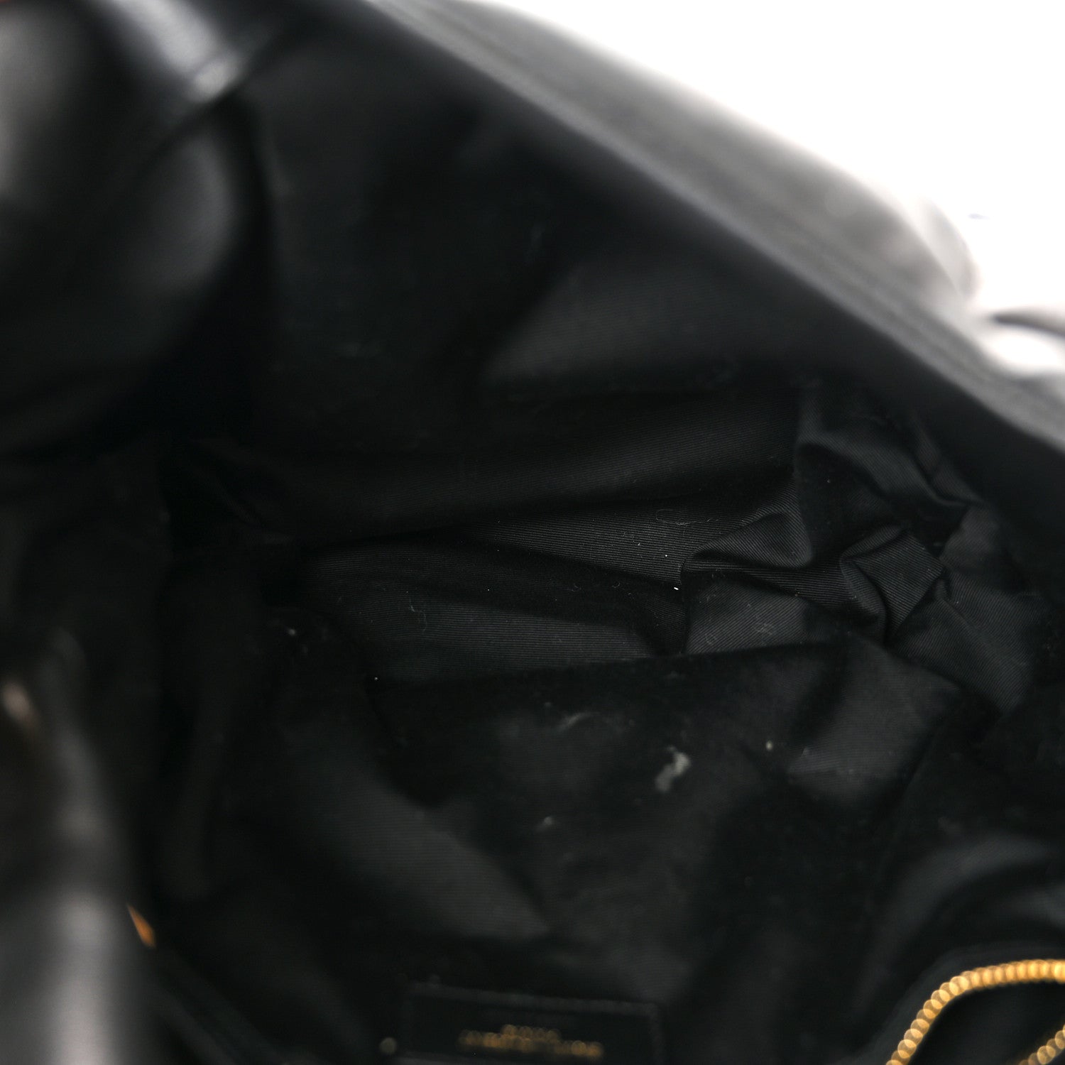Saint Laurent Lambskin Quilted Medium Loulou Puffer Monogram Chain Satchel Black 5 of 12