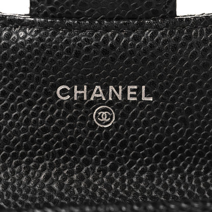 Chanel Caviar Quilted Flap Card Holder Wallet Black 6 of 8