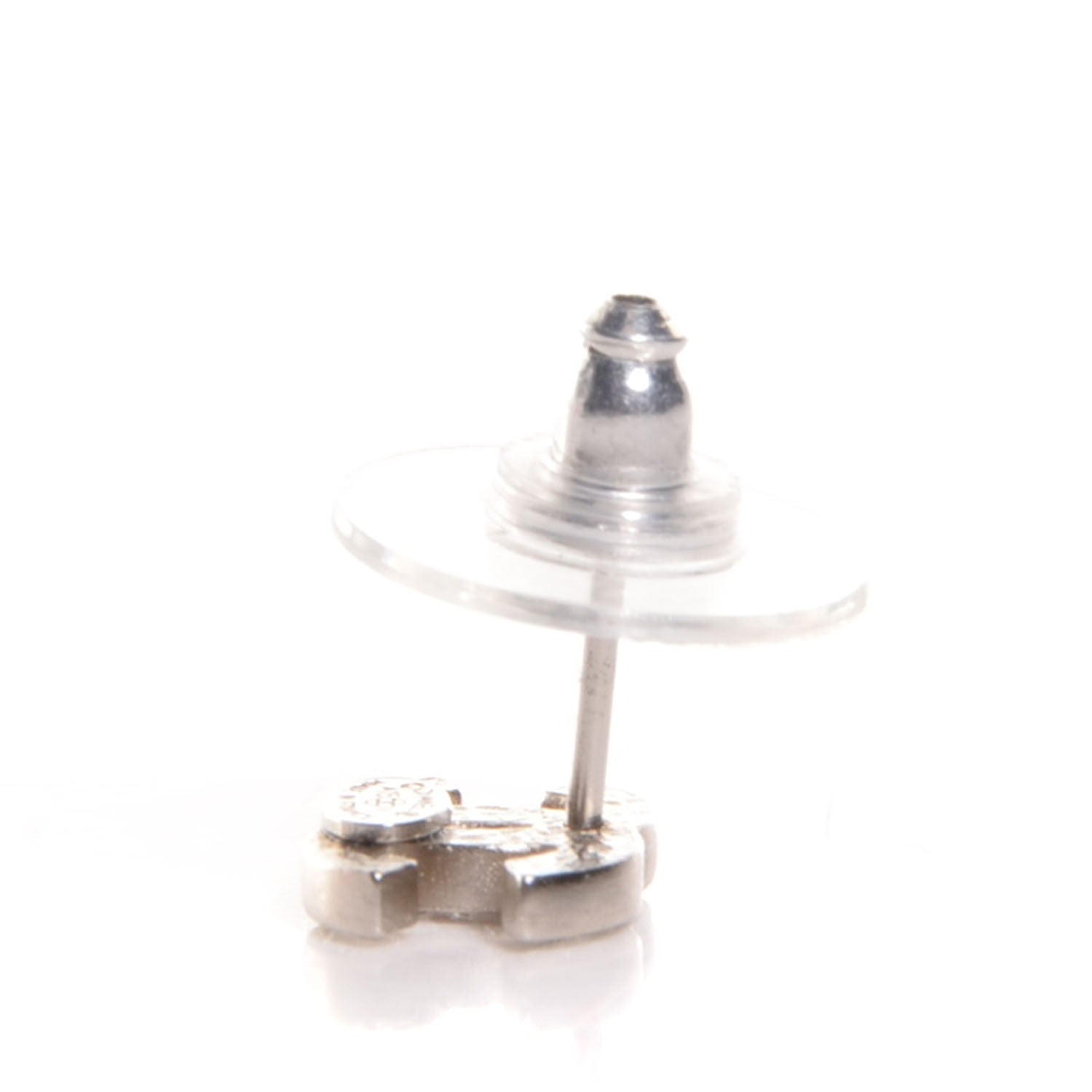 Chanel Crystal CC Earrings Silver 4 of 5