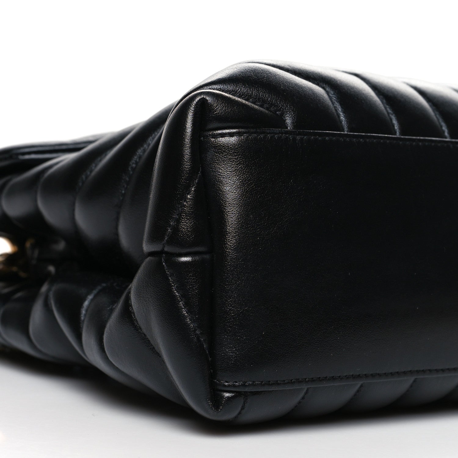 Saint Laurent Calfskin Y Quilted Monogram Medium Loulou Chain Satchel Black 9 of 14