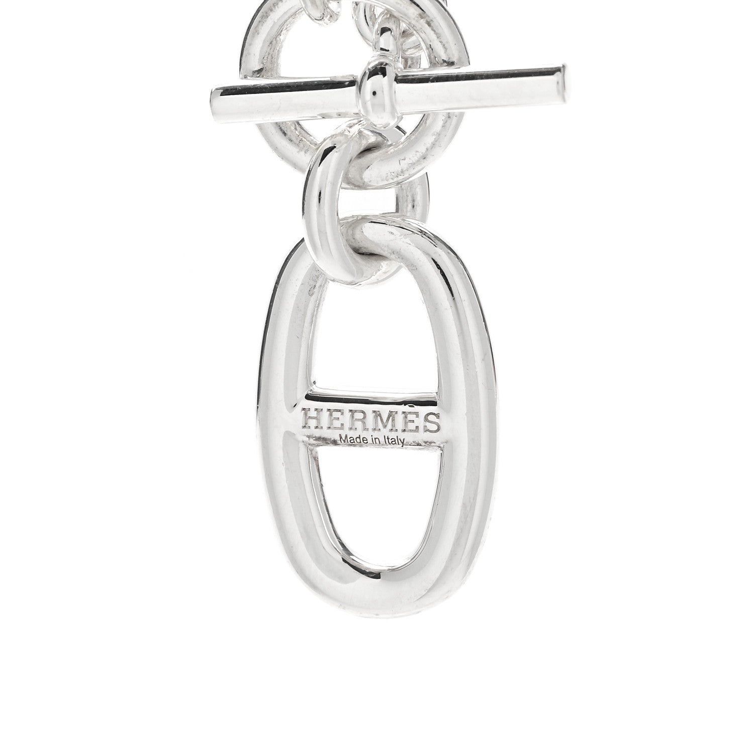 Hermes Sterling Silver Amulette Chaine d'Ancre Necklace 4 of 6
