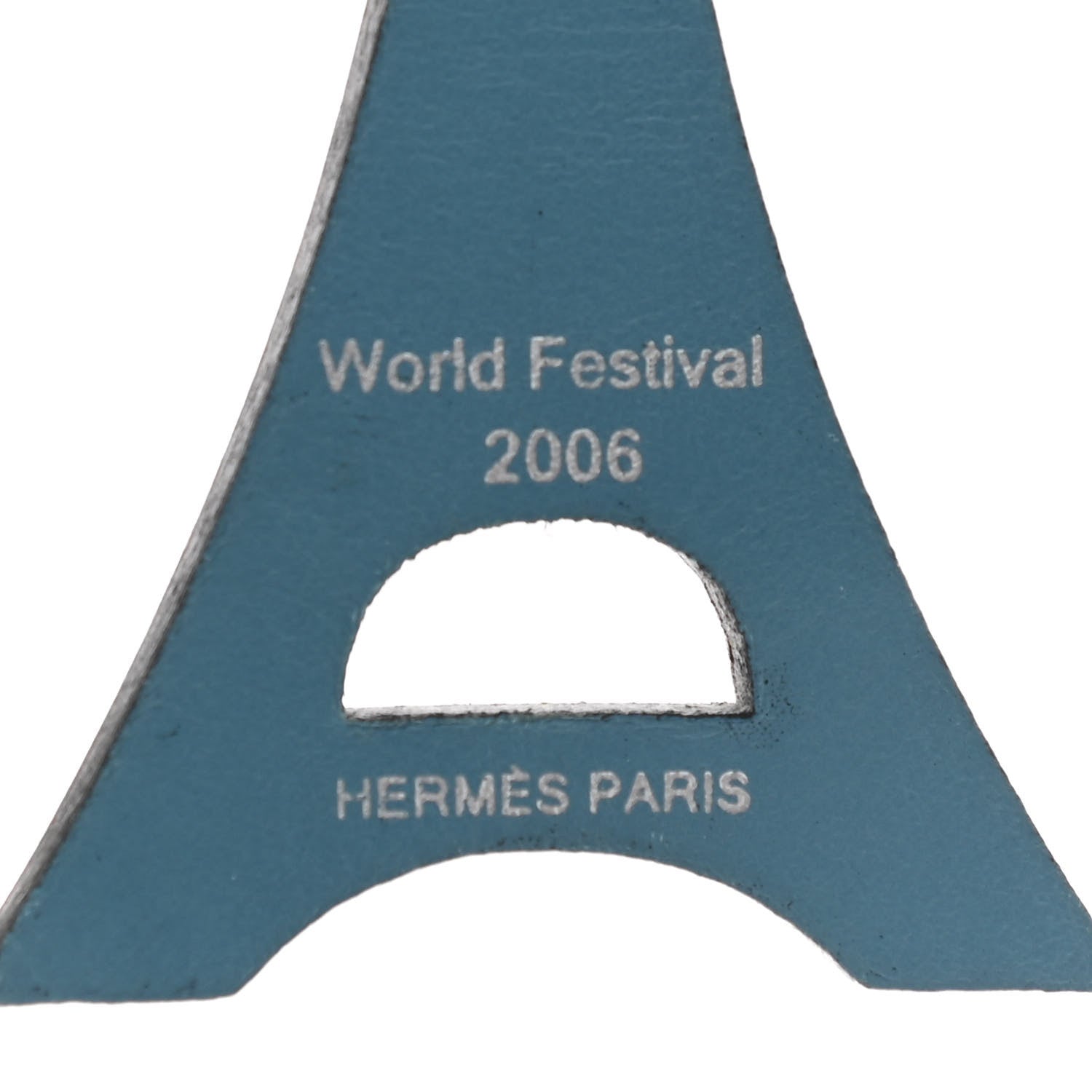 Hermes Tadelakt Eiffel Tower 2006 World Festival Key Chain Bag Charm 3 of 3