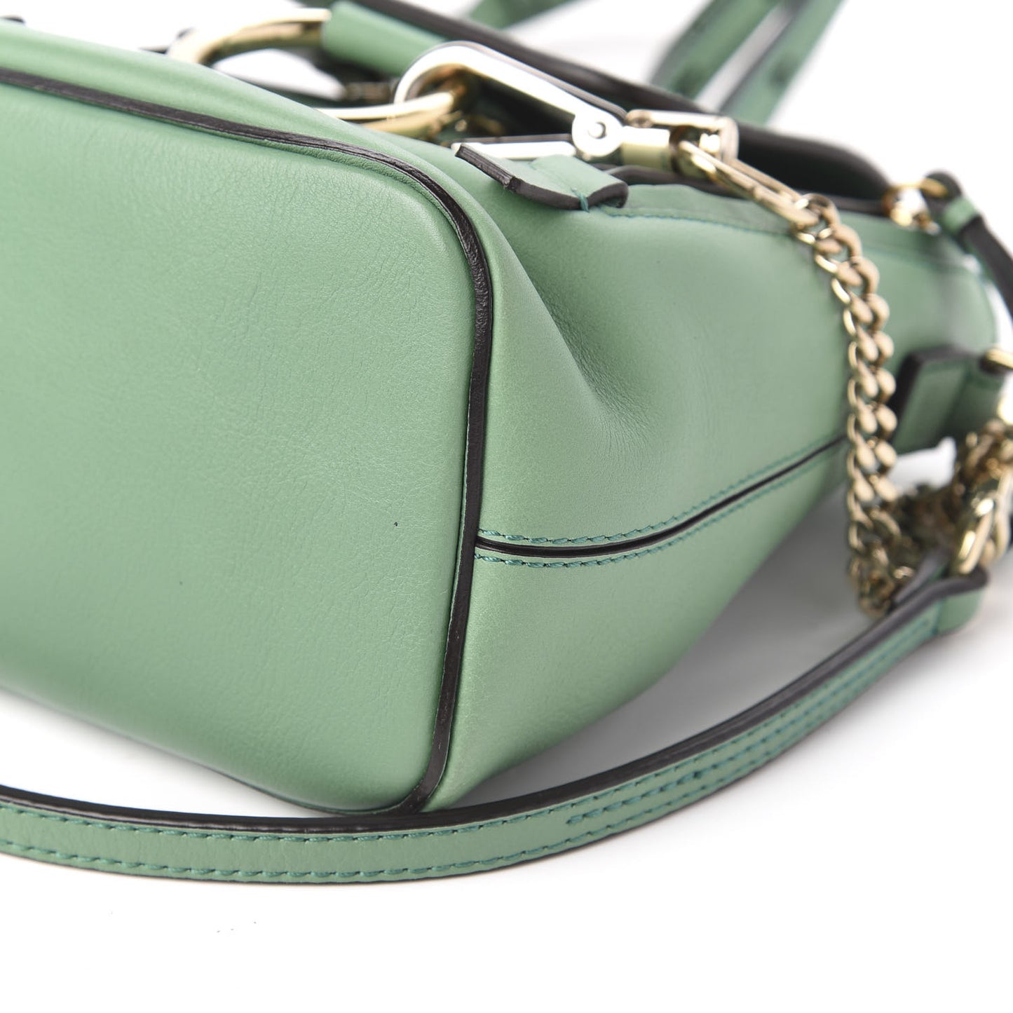 Suede Calfskin Mini Faye Backpack Happy Green