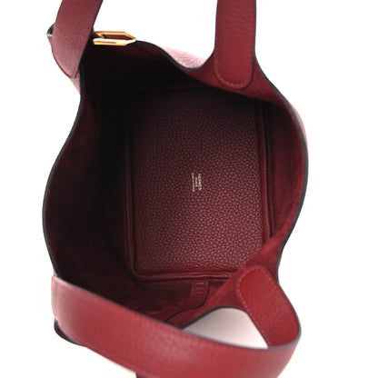 Hermes Taurillon Clemence Picotin Lock 18 PM Rouge H 5 of 11
