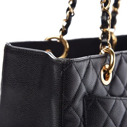 Chanel Caviar Quilted Grand Shopping Tote GST Black 8 of 14