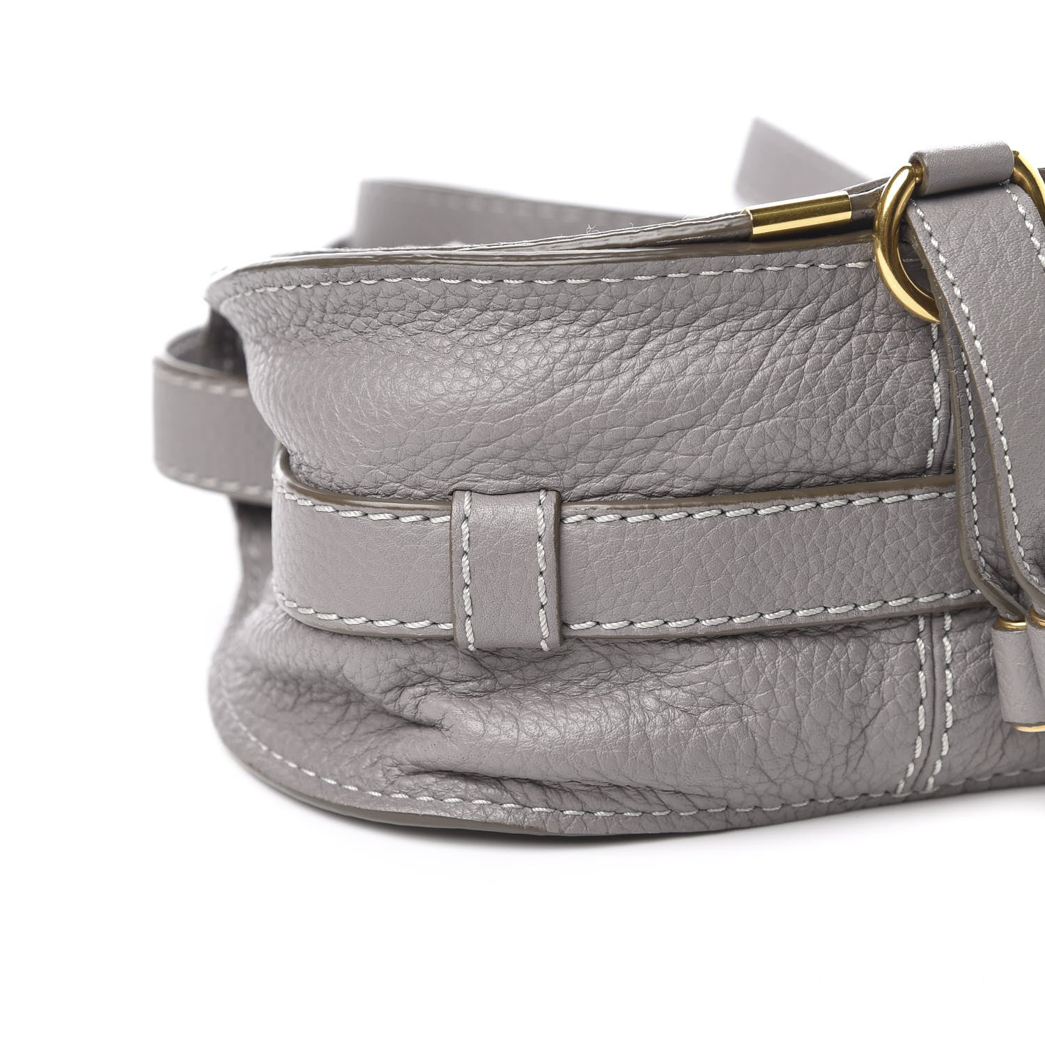Chloe Calfskin Mini Marcie Round Crossbody Bag Cashmere Grey 8 of 10