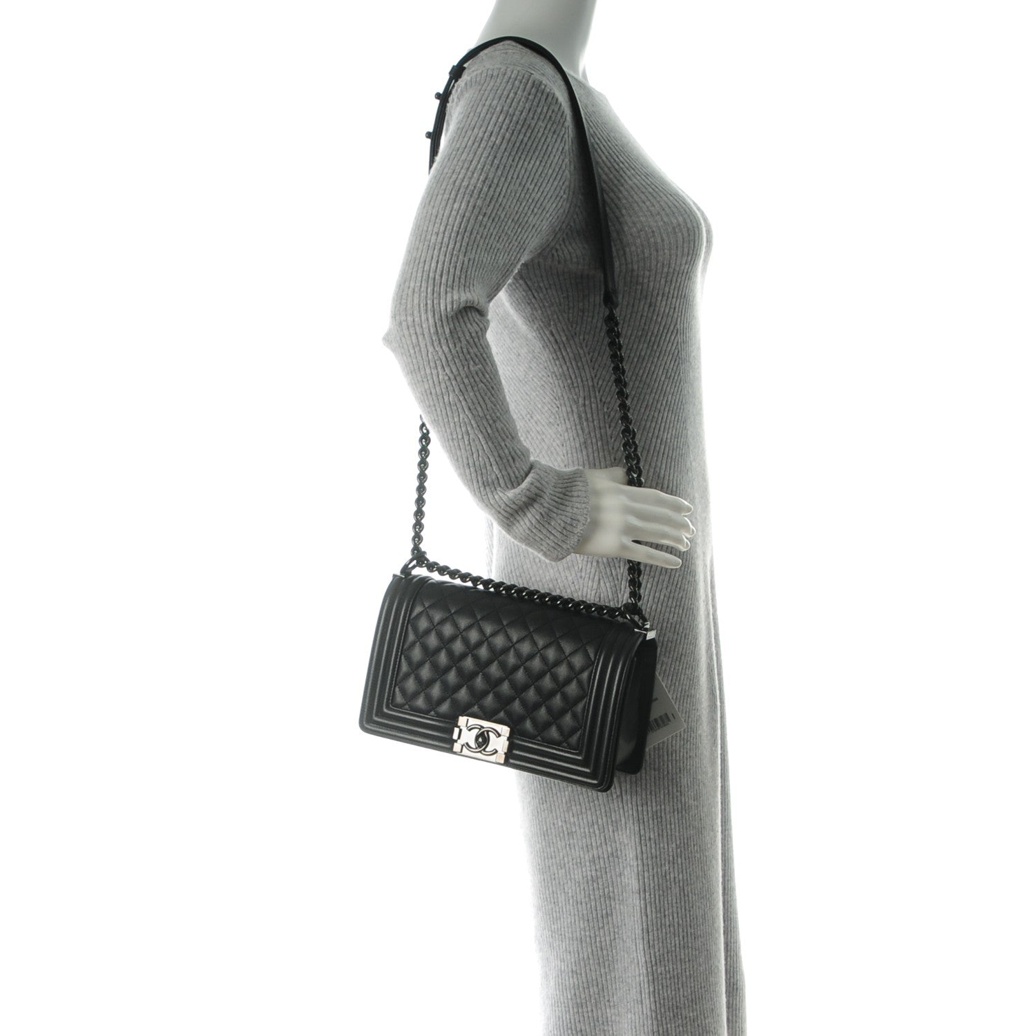 Chanel Caviar Quilted Medium Boy Flap So Black 2 of 8
