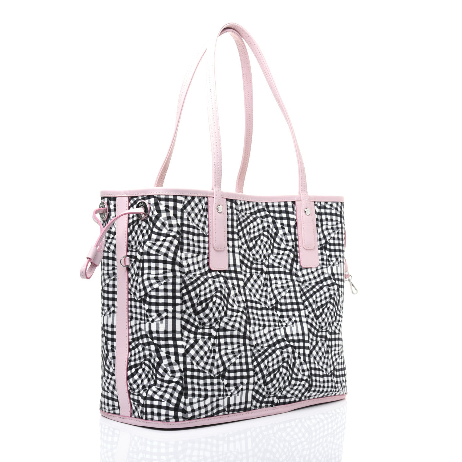 MCM Visetos Medium Liz Reversible Shopper Tote White Powder Pink 6 of 16