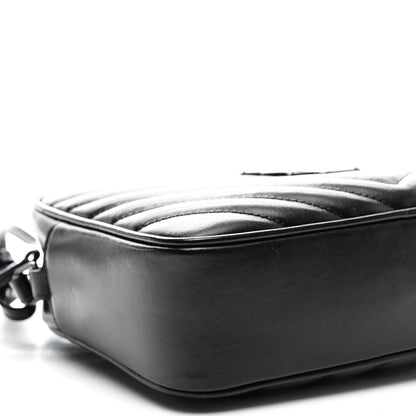 Saint Laurent Calfskin Matelasse Monogram Monochrome Lou Camera Bag Black 7 of 9
