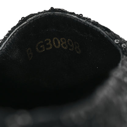 Chanel Tweed Patent Goatskin Sequin CC Espadrilles 40 Black 9 of 10