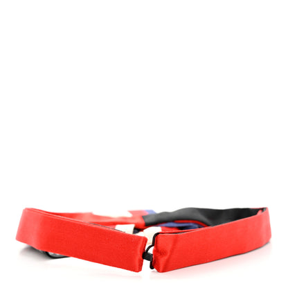 Gucci Grosgrain Web Crystal Neck Bow White Blue Red 3 of 5