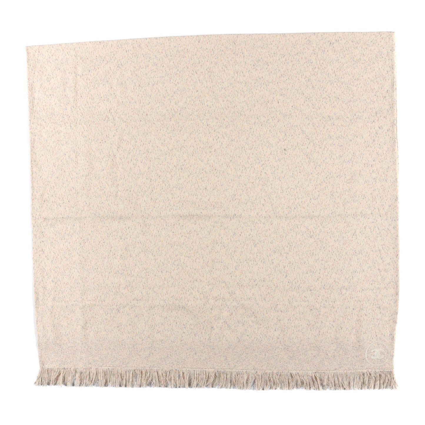Cotton Woven CC Beach Towel Beige