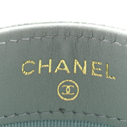 Chanel Caviar Quilted Card Holder Light Green 6 of 10