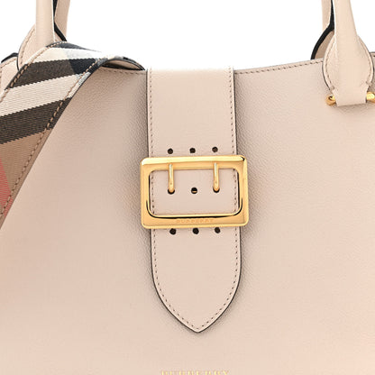 Burberry Soft Grain Calfskin Medium Buckle Tote Limestone 8 of 12