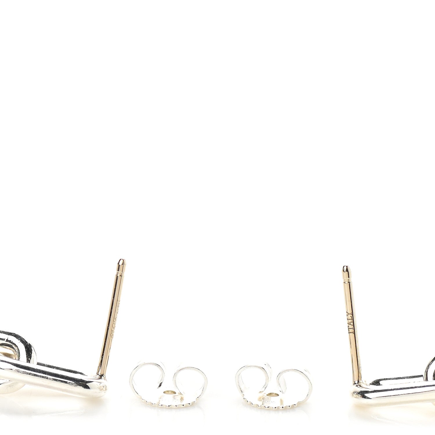 Tiffany Sterling Silver Pearl HardWear Triple Link Earrings 3 of 7