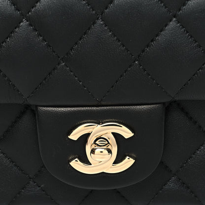Chanel Lambskin Quilted Mini Square Flap Black 8 of 11
