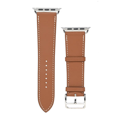 Hermes Barenia 44mm Apple Watch Single Tour Band Fauve 1 of 4