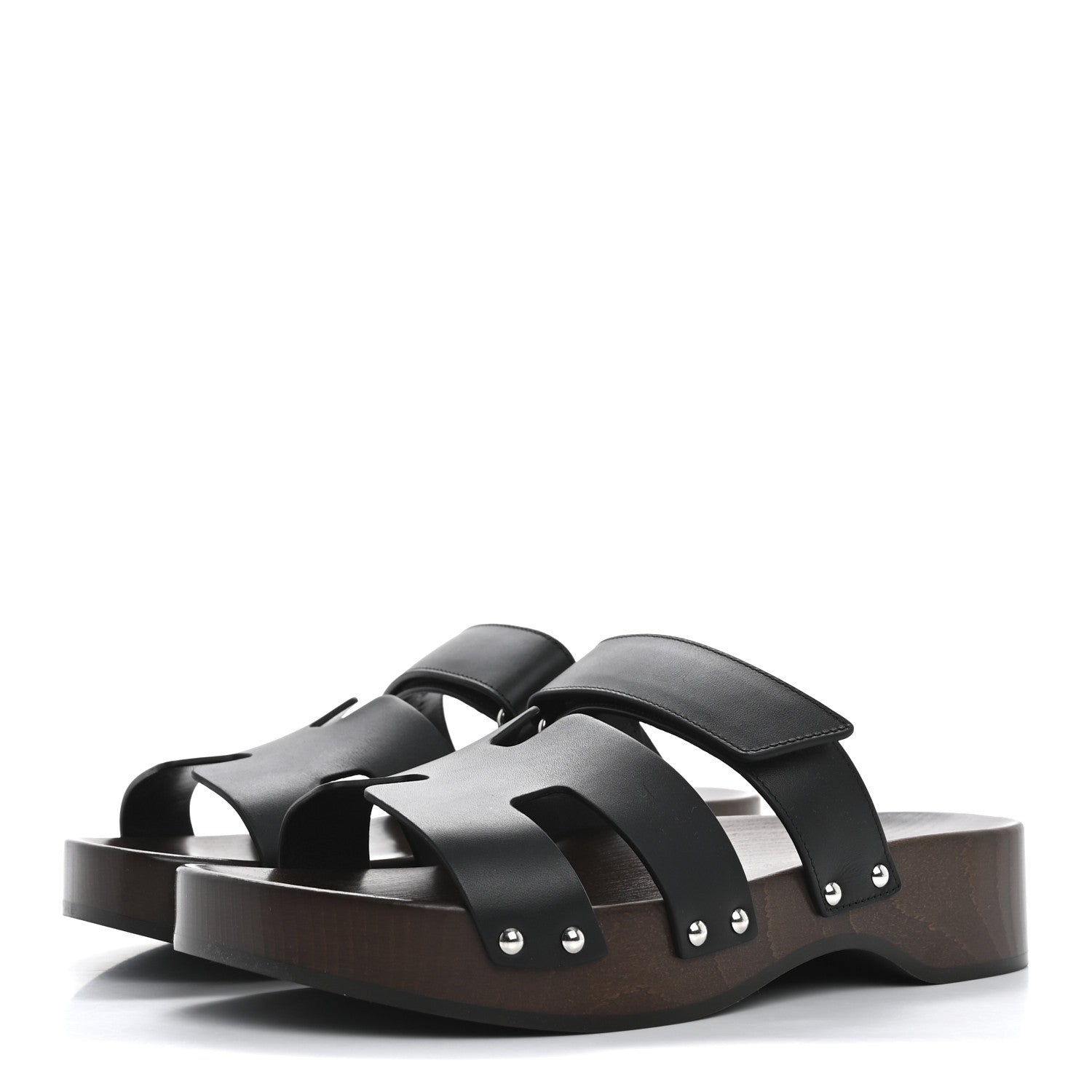 Hermes Calfskin Womens Kos Clog 39 Black 4 of 10