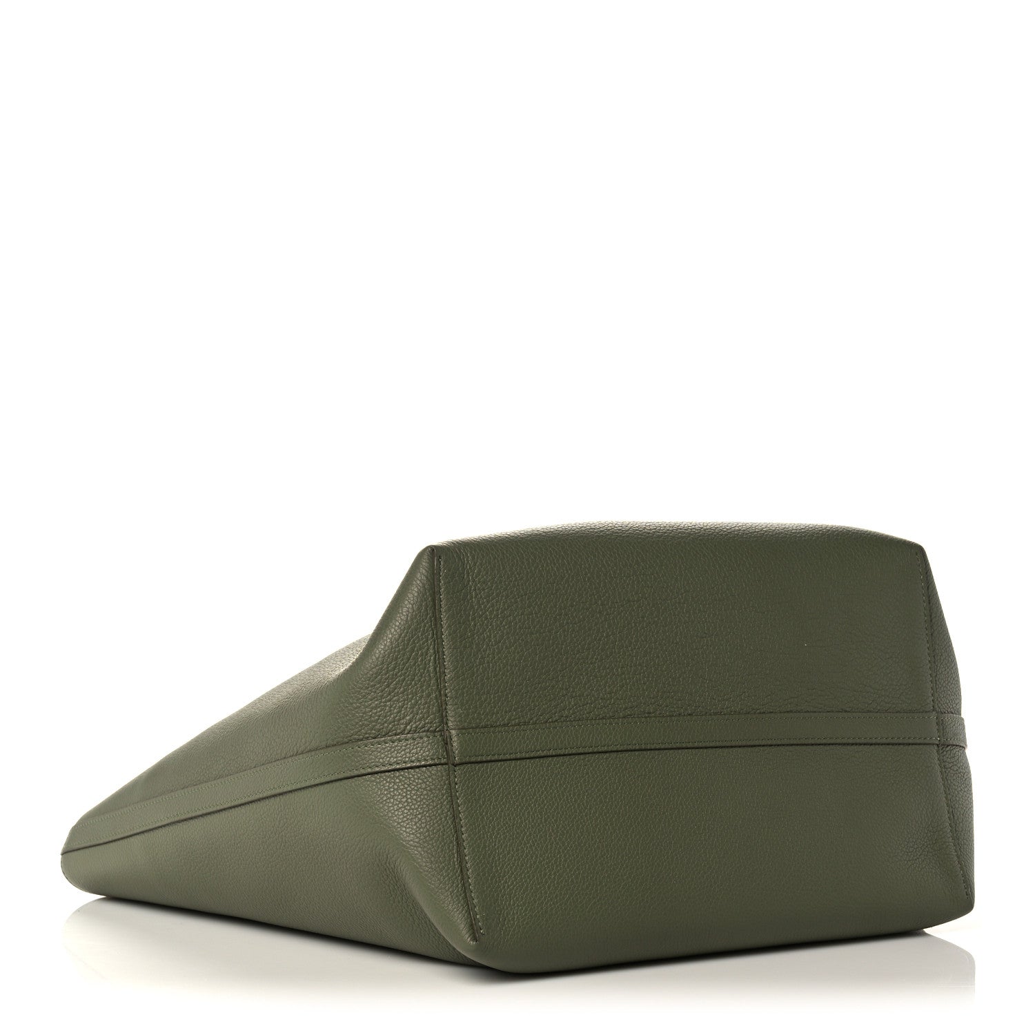 Celine Grained Calfskin Maillon Triomphe Medium Cabas Light Khaki 4 of 10