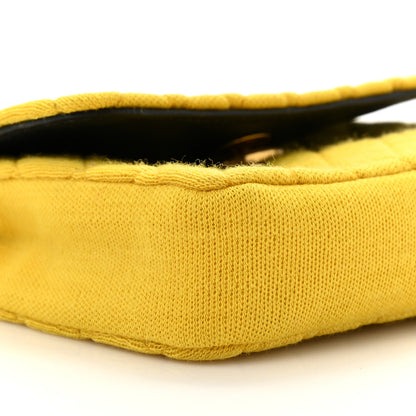 Chanel Jersey Quilted Micro Flap Yellow 10 of 11