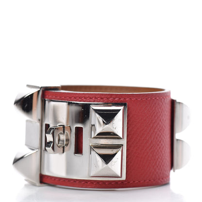 Hermes Epsom Collier de Chien CDC Bracelet S Rouge Casaque 4 of 8