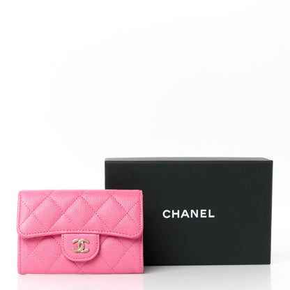 Chanel Caviar Quilted Flap Card Holder Pink 12 of 12