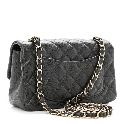 Chanel Caviar Quilted Mini Rectangular Flap Dark Grey 3 of 11